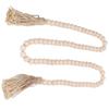 16mm Bead Size Prayer Beads With Tassels Decorative Beads Wood Bead Garland  For Coffee Table