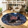 Round Rug Custom NameSpy × Family Pattern Non Slip Carpet Home Floor Decor
