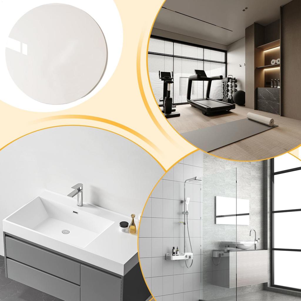 20-40CM Round Mirror Sticker Self-adhesive Bathroom Decorative Acrylic Mirror Mural Decals Bedroom Living Room Vanity Mirrors