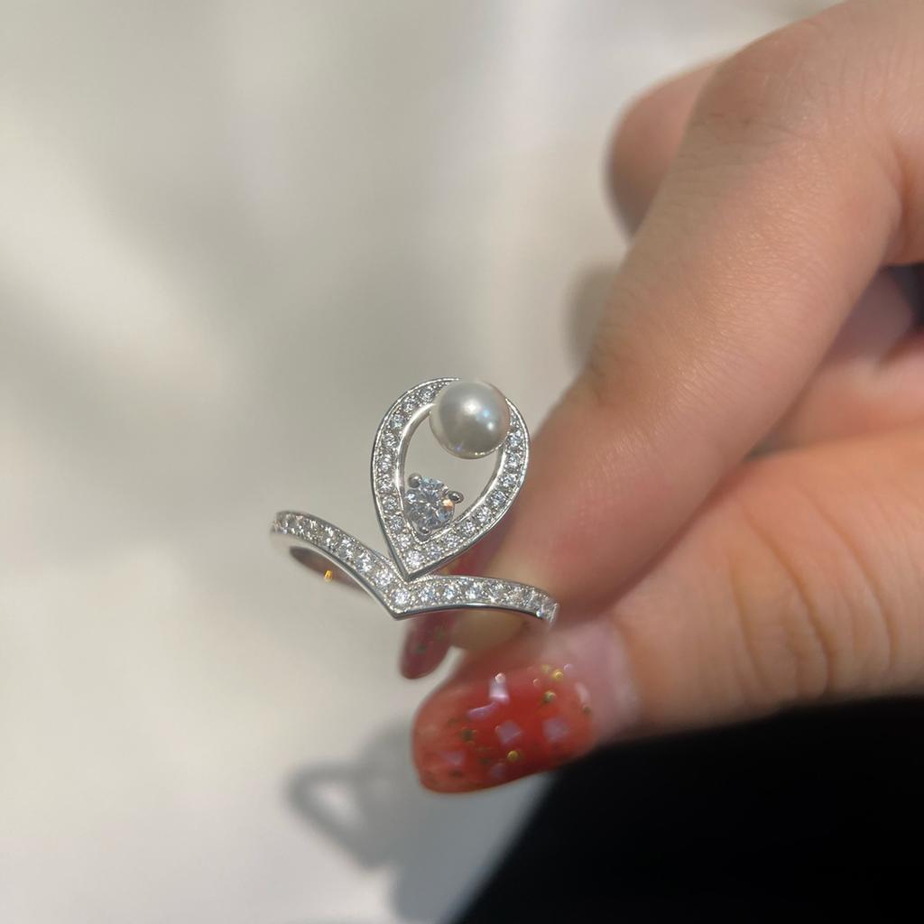 60 Point Pearl and Diamond Ring for Daily Wear Exquisite Craftsmanship for Men and Women Gifts for Men and Women Birthday Gift