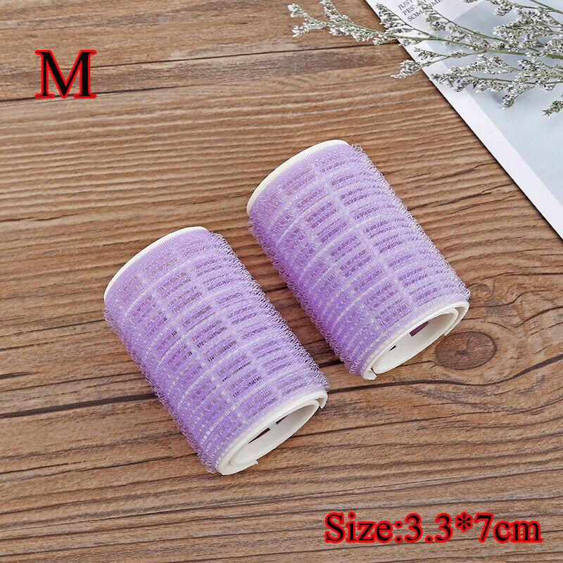 2Pcs/Set No Heat Hair Curlers Self Grip Hair Roller Heatless Lazy Bangs Curler ~