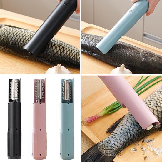 Cordless Electric Fish Scaler Rechargeable Stainless Steel Descaler Handheld Portable Coconut Grater Peeler Shredder Fish Prep Tool