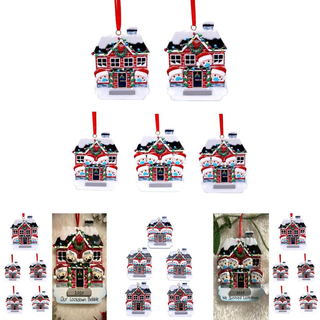 Personalized Diy Family Name Christmas Hanging Ornament For 2-6 People