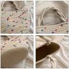 Natural Straw Tote Bag For Women Woven Shoulder Bag with Portable Handles Design