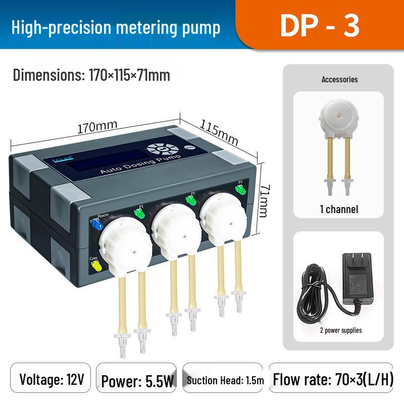 Jebao DP Serie Automatische Mehrkopf-Dosierpumpe für Aquarien-Korallenfütterung