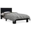 Bed Frame Black 75 x 190 cm Particleboard and Metal
