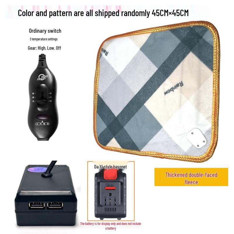 Portable Electric Mattress for Outdoor and Car Use - Thickened Seat Cushion with Lithium Battery, Ideal for Camping, Fishing, and Office.