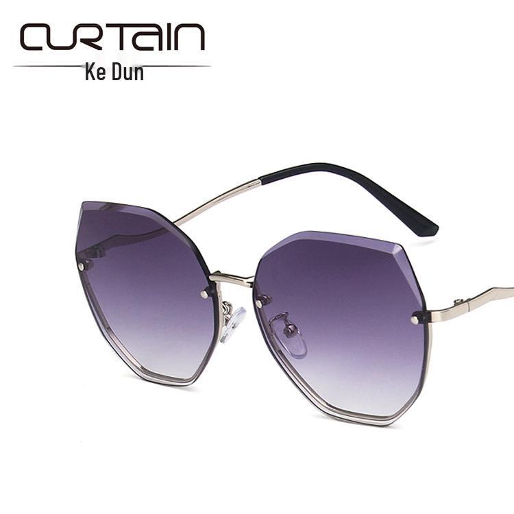 2021 Fashion Polygon Rimless Sunglasses for Women – Korean Street Style Trend