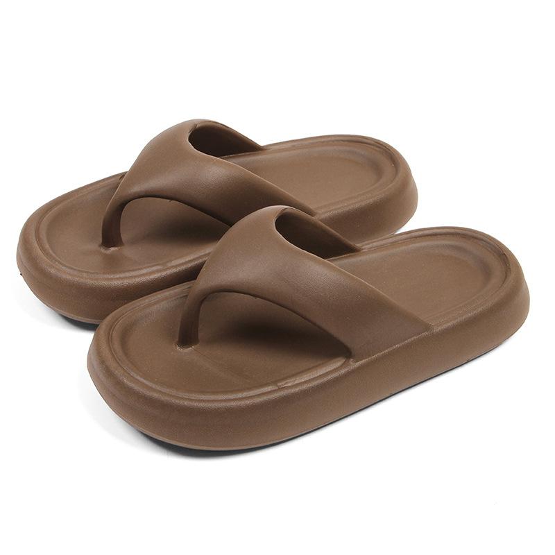 Flip-flops women's summer foot pinch thick bottom wear sandals beach couple new men's bathroom bath non-slip slippers