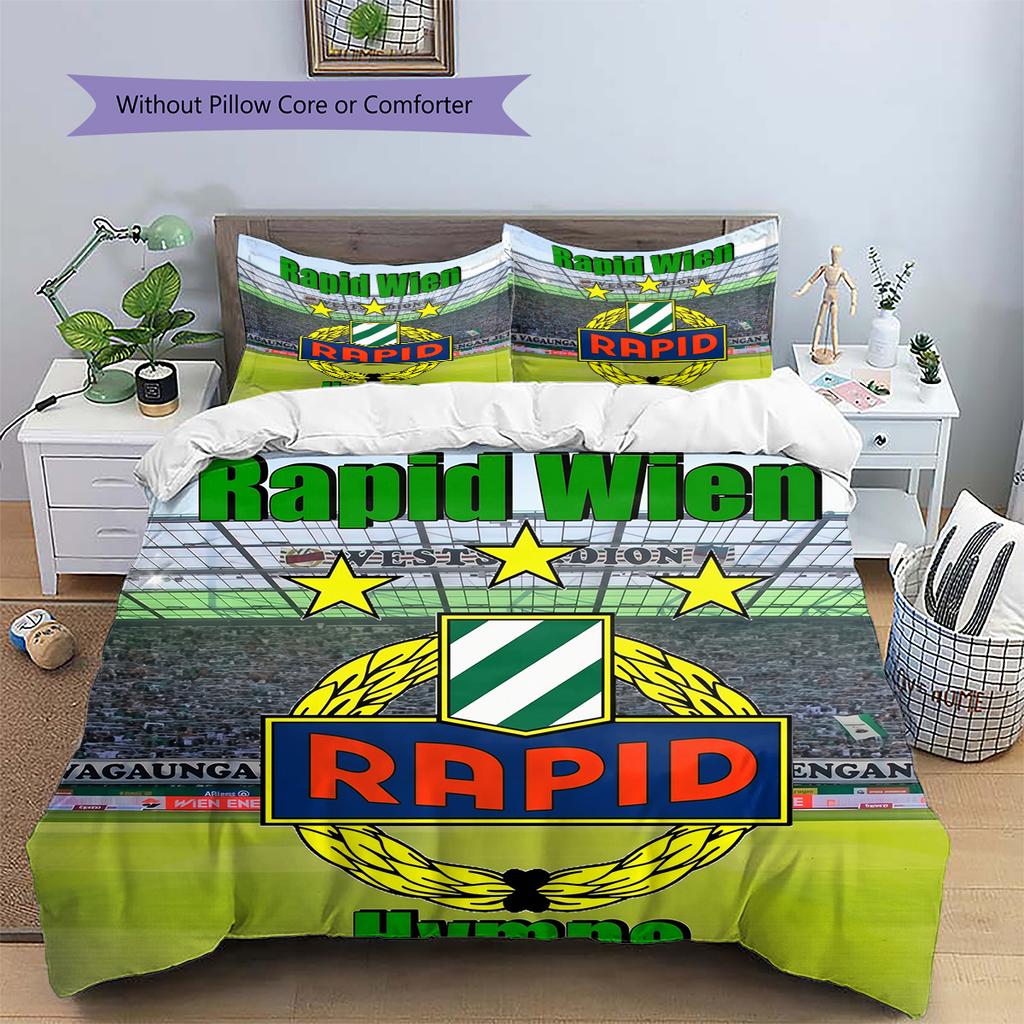 Biancheria da letto con motivo Rapid Wien Decorazione per la casa Regalo di compleanno e festival (1 * copripiumino + 2 * federa, senza nucleo)