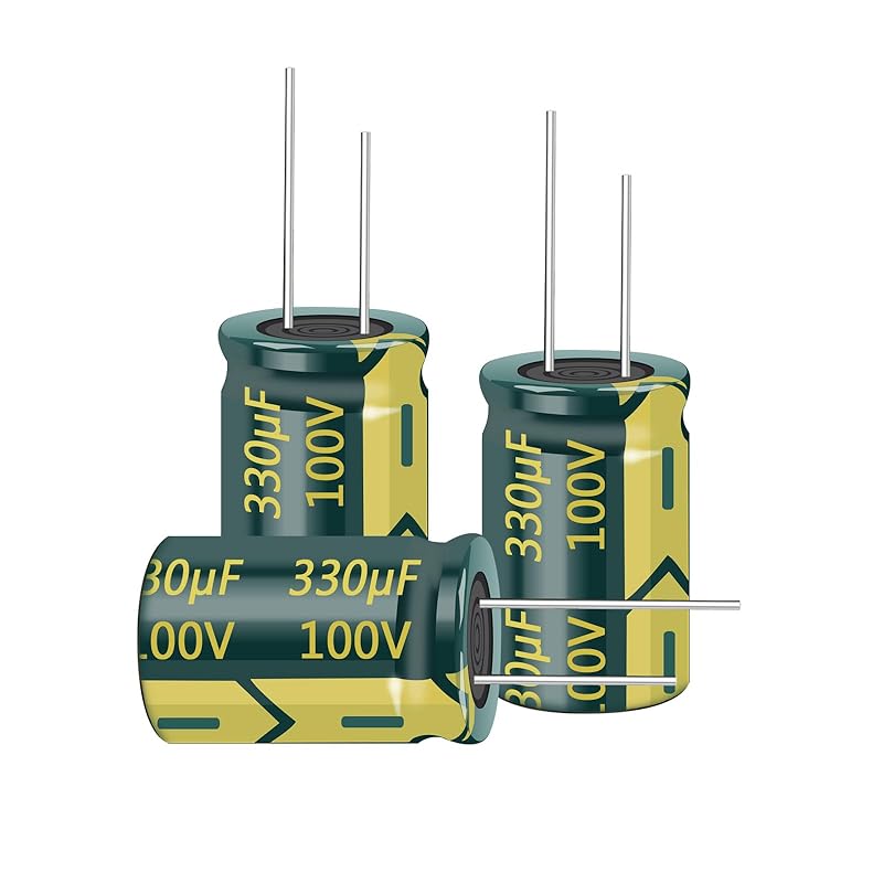 20pcs 50V 330UF Capacitor 10x17MM(0.39x0.67in) High Frequency Aluminum Electrolytic Capacitors for TV, LCD Monitor, Game