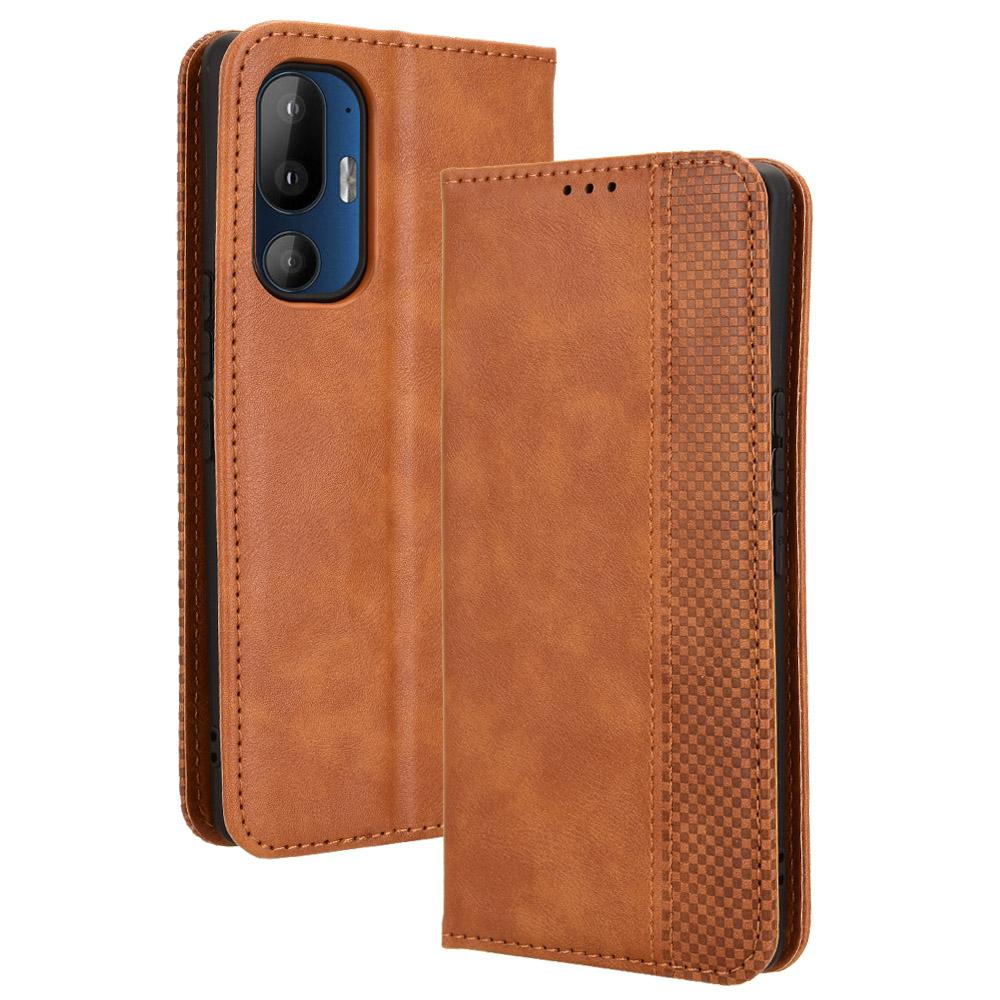 Pro pouzdro HTC U24 Pro 5G Retro PU kůže Peněženka Kryt na telefon Stojan