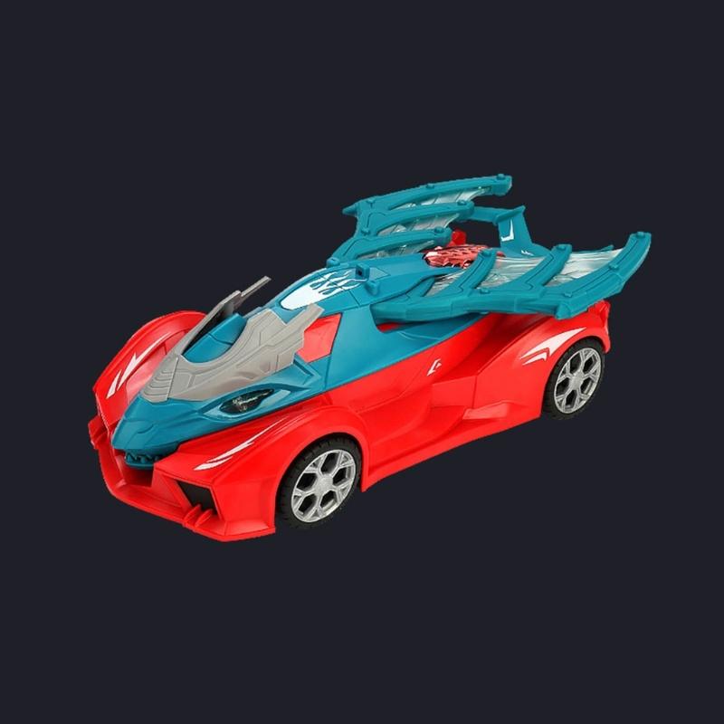 LED Constructions Pterosaur Car Toy with Colorful Light Universal Wheel Electric Vehicle Toy Children Crawl Learning Toy