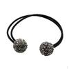 Hair Ties Solids Elastic Ponytail Holder Diamante Balls Hairband