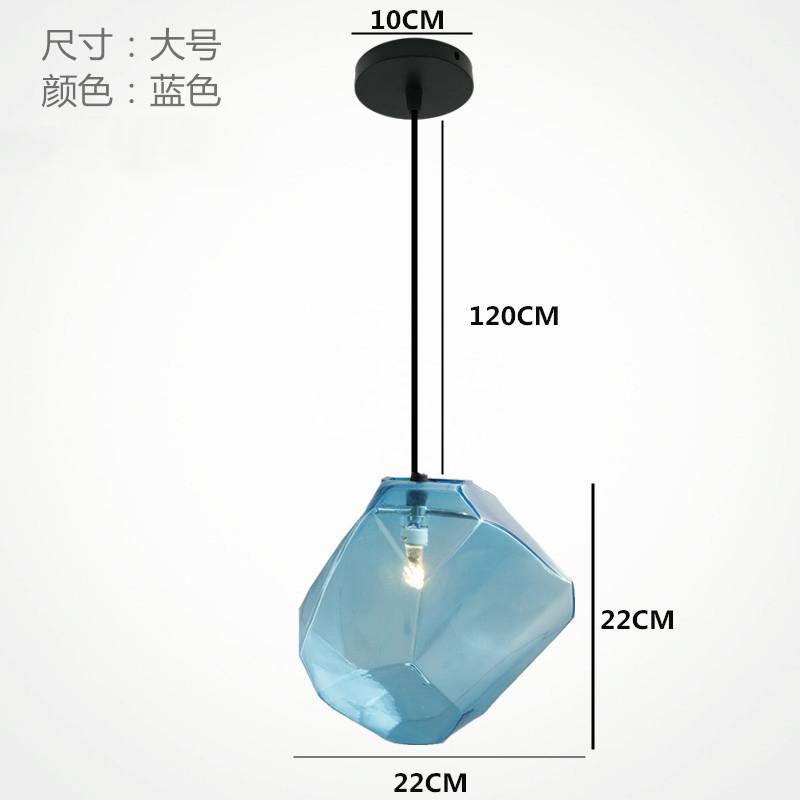 Simple Stone Glass Pendant Light Colorful Indoorp The Restaurant Dining Room Bar Cafe Shop Lighting Fixture