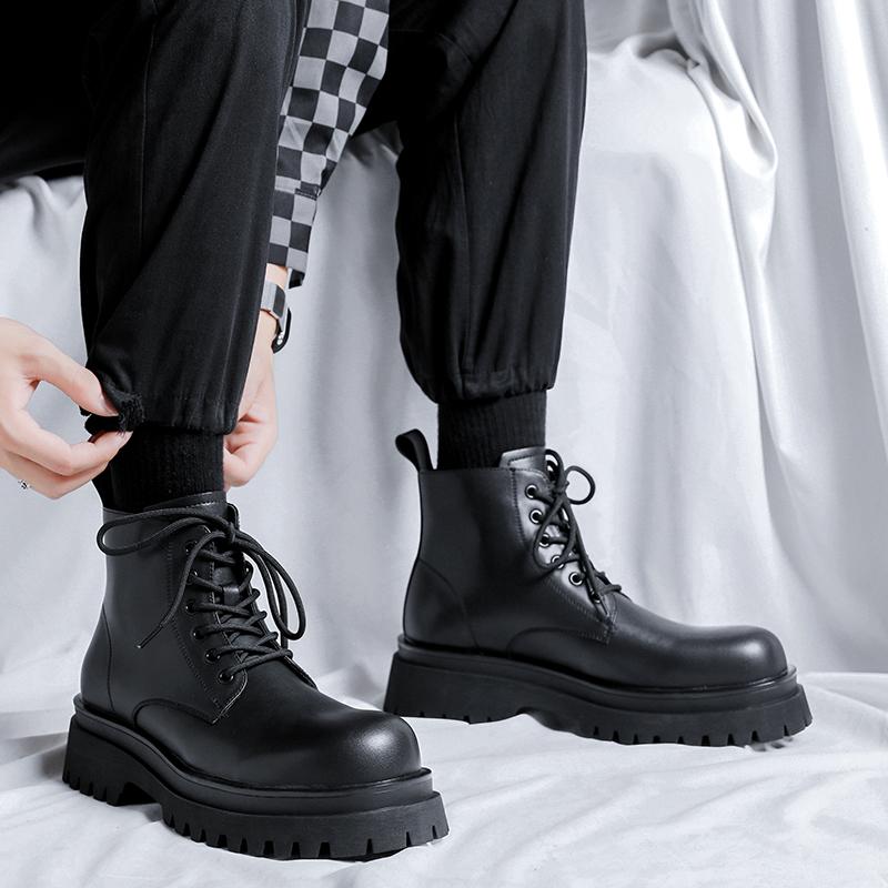 Ręcznie robione buty męskie sznurowane skórzane buty codzienne dla mężczyzn płaska platforma buty do chodzenia obuwie zewnętrzne mokasyny oddychające sneakersy