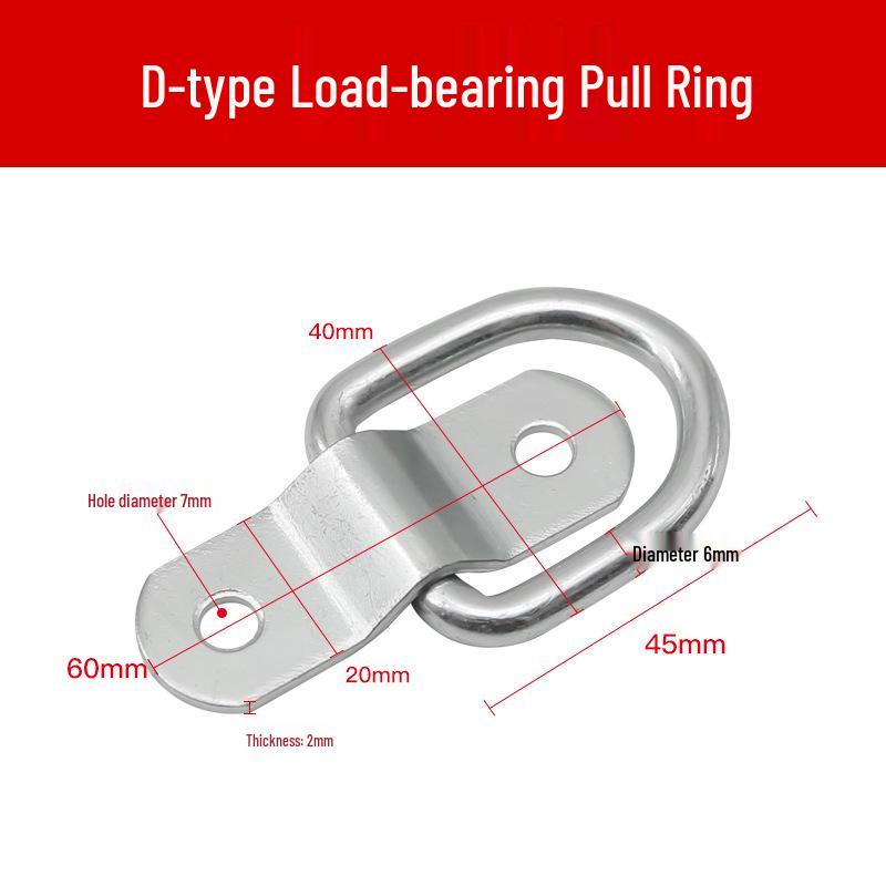 Small Galvanized Iron D-Ring Floor Hook with Enlarged Semicircular Buckle