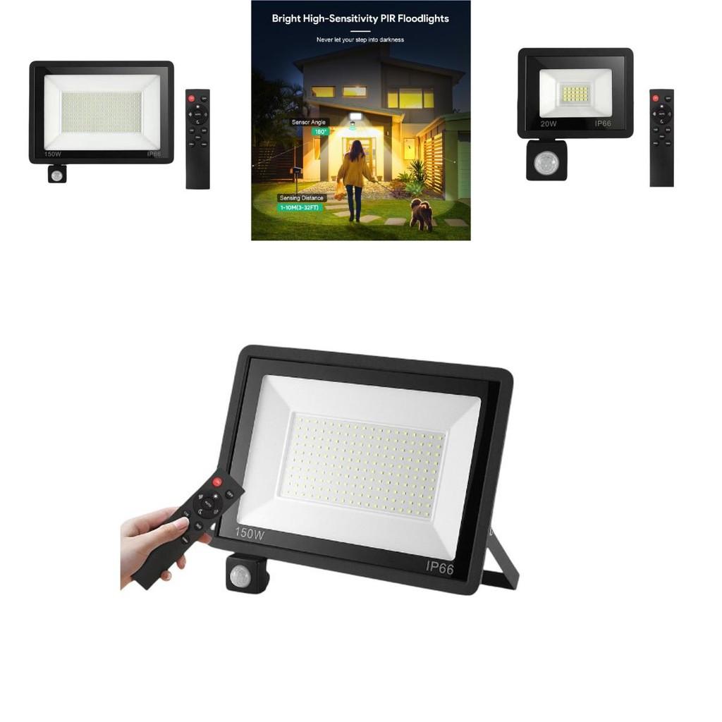 Led Remote Motion Sensor Floodlight With Waterproof Ip66 For Outdoor Security