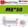 201 Stainless Steel Hex Head Full Thread Bolt: Wear & Corrosion Resistant, M4-M14 for Aerospace Machinery