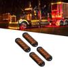 4Pcs Truck Side Lights High Brightness 3000K IP65 Waterproof LEDs Easy Installation Truck Emergency Flash Light 12‑24V