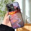 Für Realme GT7 5G Hülle Luxus Malerei Cover Gehärtetes Glas Handyhülle Für Realme GT 7 Fundas Harte PC Stoßfeste Schale Bumper