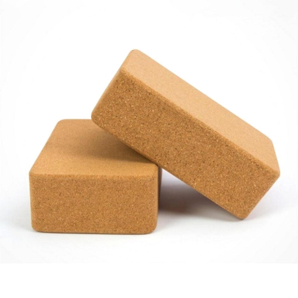 Lightweight Cork Yoga Blocks, High Density Non-slip Bricks for Yoga, Pilates, Stretching, Balance and Deepening Poses for Beginners and Advanced Yogis