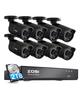 4K 8MP Recorder with Remote Set of 3K 5MP PoE Security Cameras for Outdoor 8MP Security Recorder with PoE Powered Security 2TB 4 PoE Powered Security