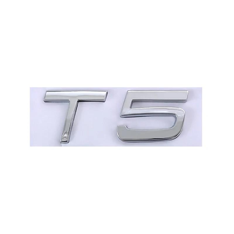 3d Metal T5 Logo T6 Emblem AWD Letters Car Trunk Badge Sticker