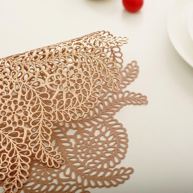 2 Pcs Water Grass Dining Mat Light Luxury Insulation Mat Simple and Modern No Wash Dining Table Heat-resistant and Anti Slip Mat