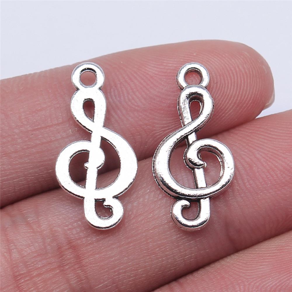 20pcs Music Charms Musical Note Charms For Jewelry Making Antique Silver Color DIY Crafts Making Findings Handmade Jewelry