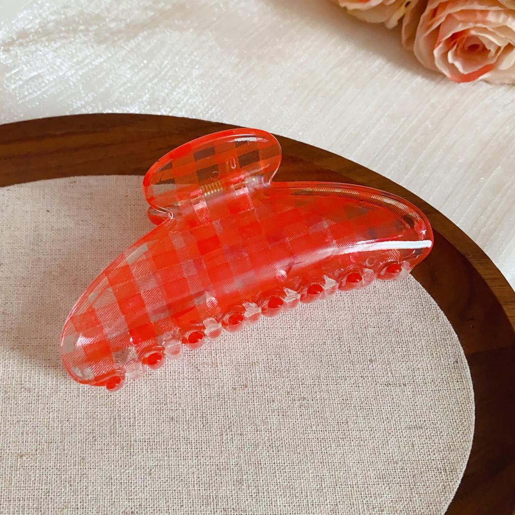 French Simple Transparent Acrylic Mesh Flower Hairpin Delicate Shark Clip Design Hair Accessories