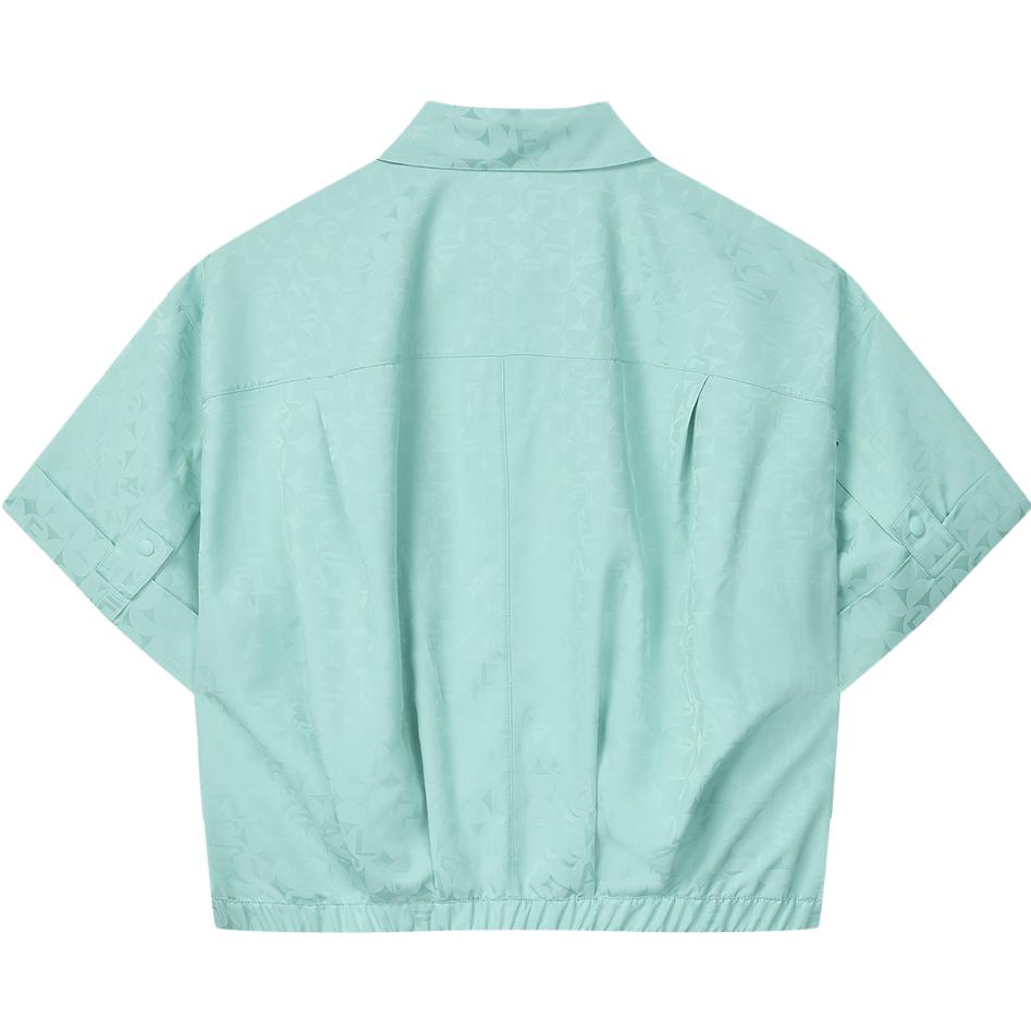 FILA 2023 Autumn New Casual Fashion Woven Short Sleeve Jacket Women jackets Blue F11W334406F-BU