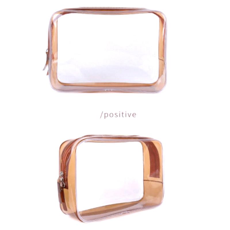 clear leather makeup bolsa
