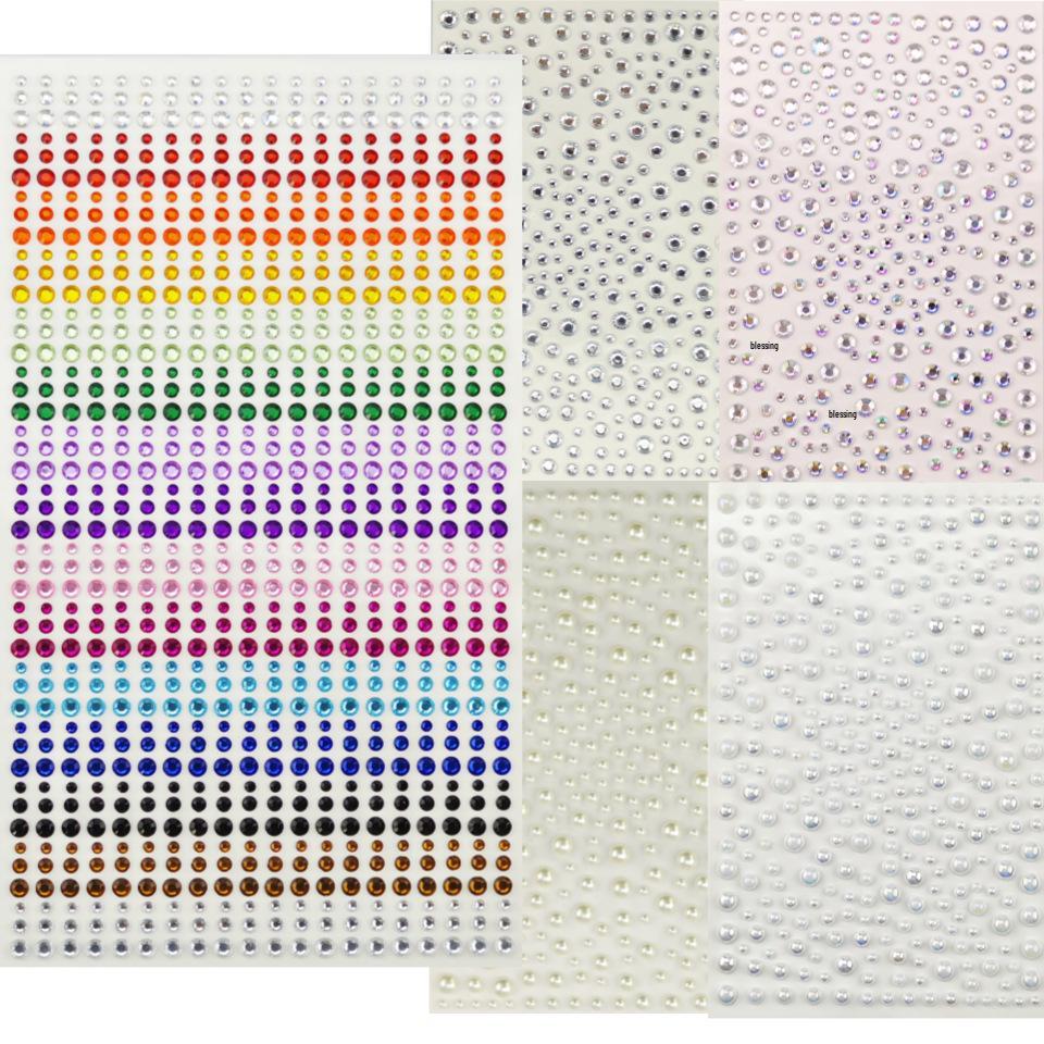 900-Piece Rhinestone Stickers: 15 Colors for Kids' Eye Makeup & Face Decoration