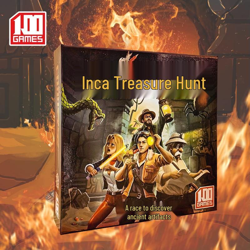 Inca Treasure Hunt: Portable Edition - Luck & Strategy Table Game for 3-8 Players, Perfect for Family Fun & Team Building