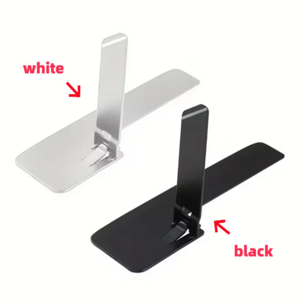 1/2pcs Ultra Thin Mini Phone Kickstand Universal Desktop Phone Holder Stand Metal Steel Folding Desk Bracket for iPhone/ Samsung