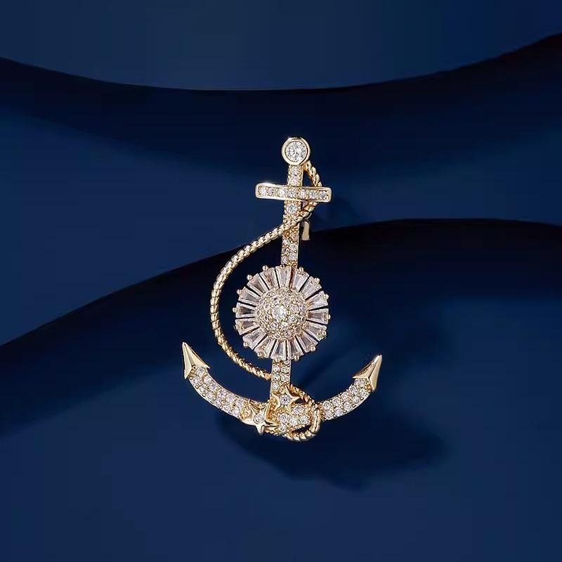 

Брошь Breaking The Waves унисекс изысканная индивидуальная брошь якорь нишевый дизайн булавка костюм аксессуары