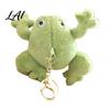 Small Animal Plushie Pendant Cute Frog Plush Keychain Soft Stuffed with Raised Paw Cartoon Gift for Kids Bag Charm Backpack Mini Doll Adults