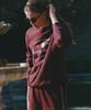 SPORTY&RICH Syracuse Embroidered Crewneck Unisex - Bordeaux R265Auw018