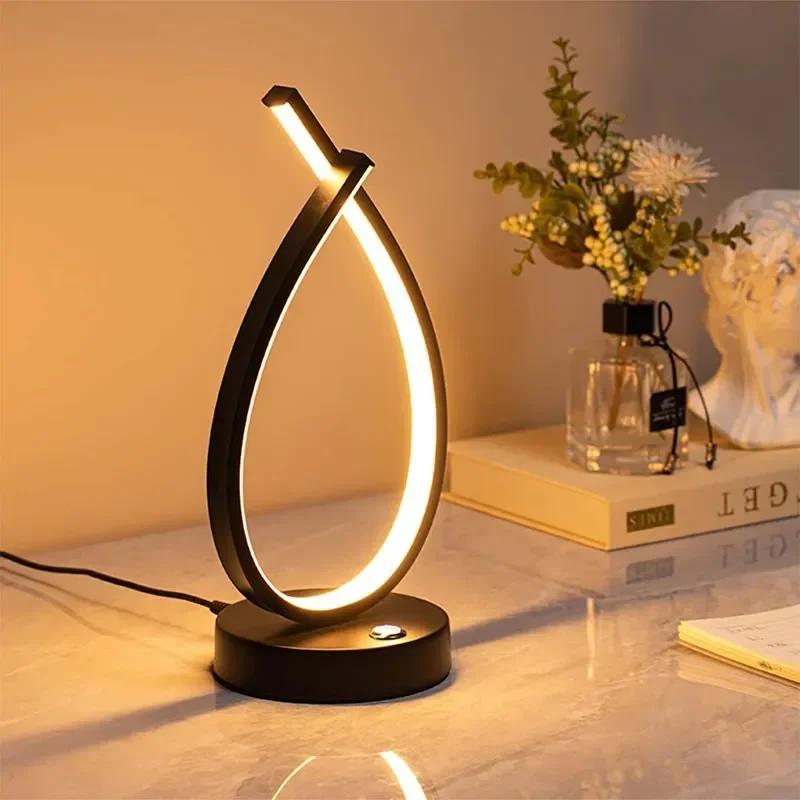Moderne LED-Tischlampe mit Touch-Schalter, augenschonende Schreibtischlampe, Wohnzimmer, Schlafzimmer, Nachttisch, Arbeitszimmer, Schreibtisch, Innendekoration, Beleuchtungskörper