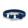 European American Fashion Stainless Steel U-shaped Horseshoe Buckle Trendy Unisex Black Rope Double-layer Bracelet