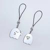 Lovely Metal Ghost Mobile Phone Lanyard Cute Ghost Phone Strap Cell Phone Chain Keychain For Halloween Gifts