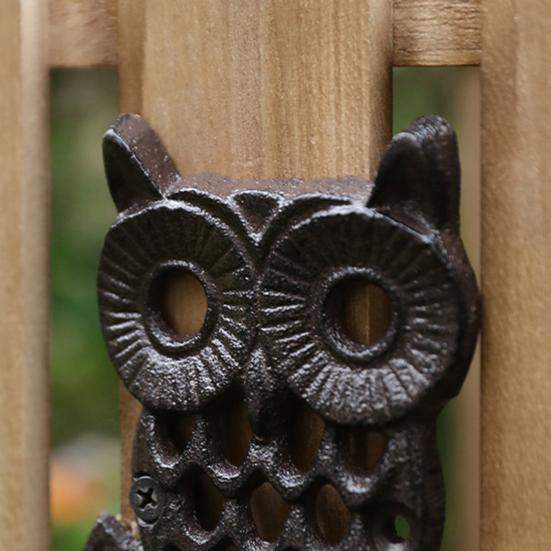 Owl Hook Cast Iron Rust-Proof Vintage Style Wall Art French Country Hanging Hook