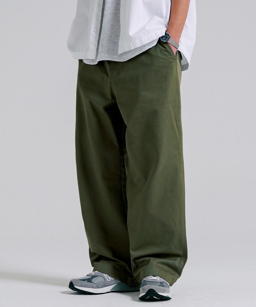 JEMUT Sandy Wide Work Pants 6-Piece Set Khaki Solp2517