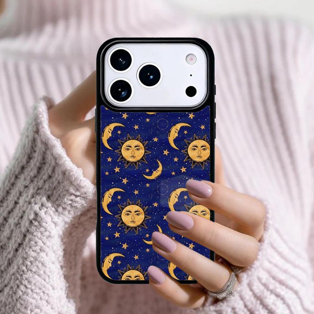 Funny Sun Moon Phone Case For Apple iPhone 17 Air 16E 15 14 Plus 13 12 11 Pro Max Mini Funda Cover