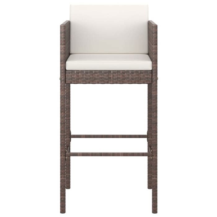 Ensemble bar de jardin - MAISON EXCLUSIVE - 5 pcs - Résine tressée - Cadre acier poudré - Coussins