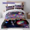 Name Custom Coldplay Band Pattern Bedding Set Quilt Cover Pillowcase Home Decor Gift (1 * duvet cover + 2 * pillowcase, without core)