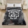 Rammstein Print Flannel Blanket Cozy Lightweight Plush Throw Blanket For Bed Sofa Household Use