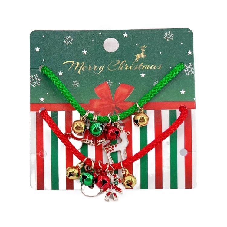 Christmas Wrist Chain Couples Children's Versatile Woven Bracelet Fashionable Handmade Bangle Trendy Wrist Jewelry Gift
