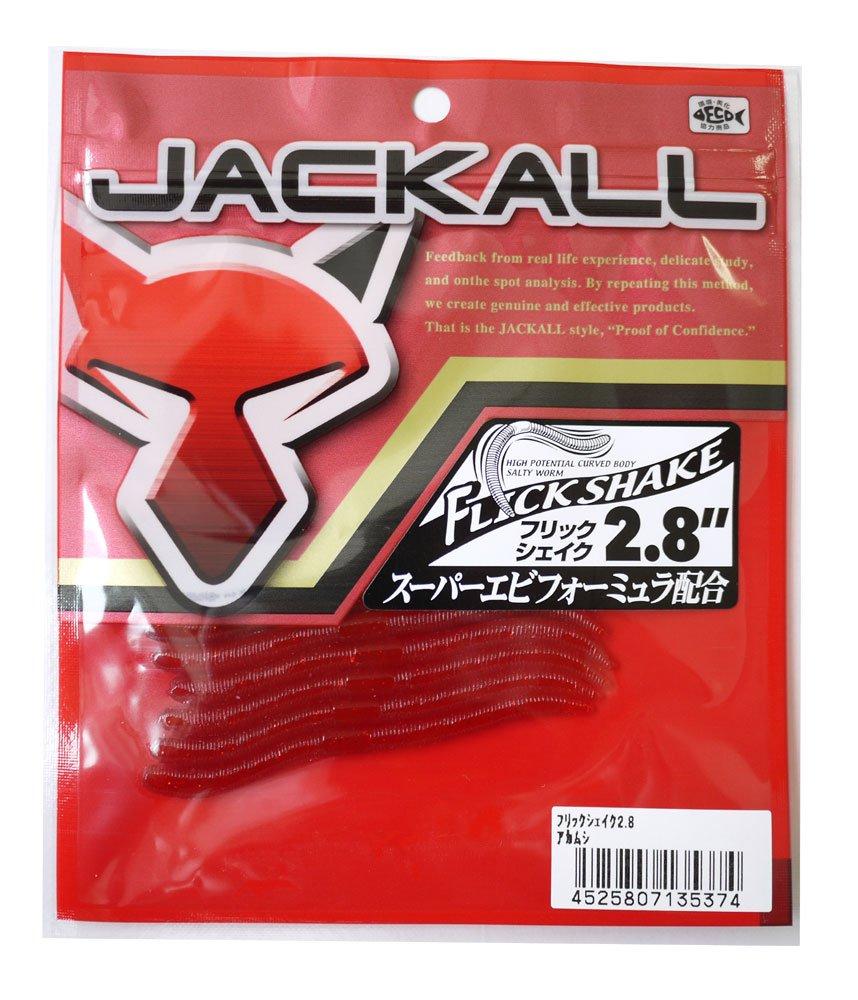 JACKALL Flick Shake inch Red Worm 2.8
